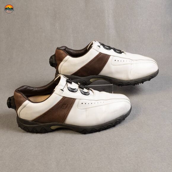 Contour Series By FootJoy Golf Shoes White Brown Lace-Up Low Top Men's Size 10.5 - Picture 3 of 15